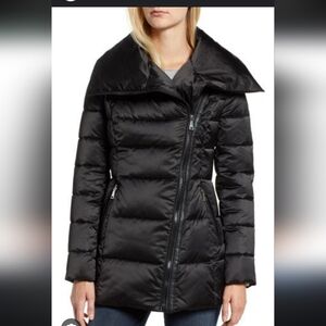 Nwt! Tahari Women's Charcoal Long Puffer Jacket